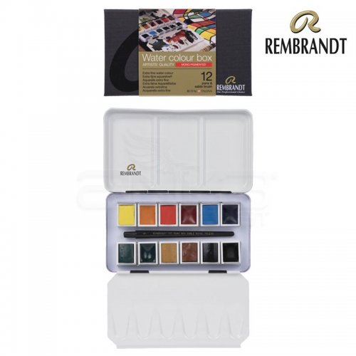 Rembrandt Sulu Boya Seti 12 Renk + Fırça Mono Pigmented