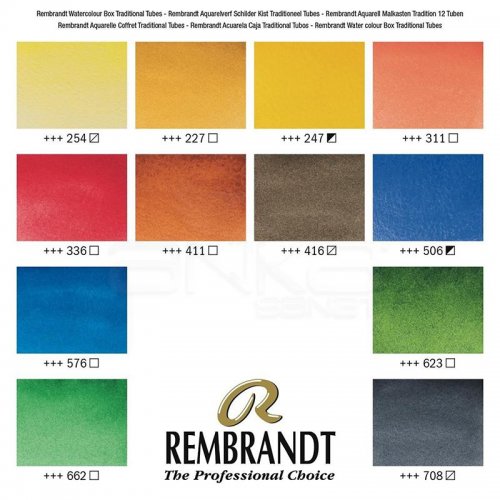 Rembrandt Tüp Sulu Boya Seti Ahşap Kutu 12x10ml 05840015