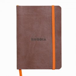 Rhodia - Rhodia Yumuşak Deri Kapak Çizgili Defter Chocolate A6