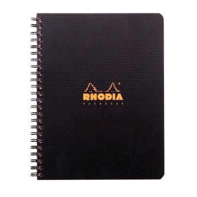 Rhodia Active Çizgili Defter Siyah Plastik Kapak Spiralli 90g 80 Yaprak 160x210