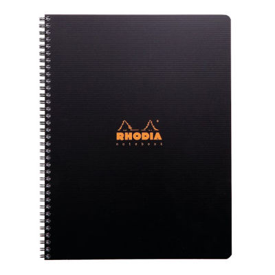 Rhodia Active Çizgili Defter Siyah Plastik Kapak Spiralli 90g 80 Yaprak 225x297mm