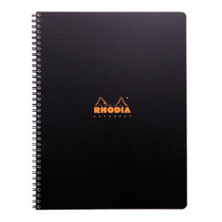 Rhodia - Rhodia Active Kareli Defter Siyah Plastik Kapak Spiralli 90g 80 Yaprak 225x297mm