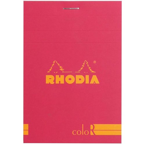 Rhodia Basic Çizgili Bloknot Raspberry Kapak 90g 70 Yaprak A5 - Raspberry