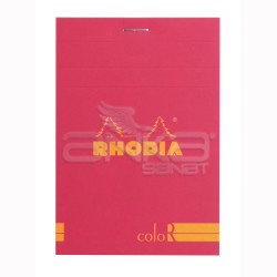 Rhodia - Rhodia Basic Çizgili Bloknot Rasperry Kapak 90g 70 Yaprak