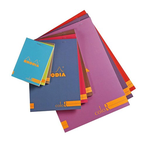 Rhodia Basic Çizgili Bloknot Renkli Kapak 90g 70 Yaprak 8,5x12cm