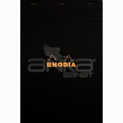 Rhodia Basic Çizgili Bloknot Siyah Kapak 80g 80 Yaprak