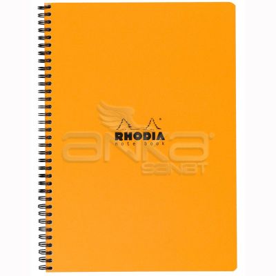 Rhodia Basic Çizgili Defter Turuncu Kapak Spiralli 80g 80 Yaprak