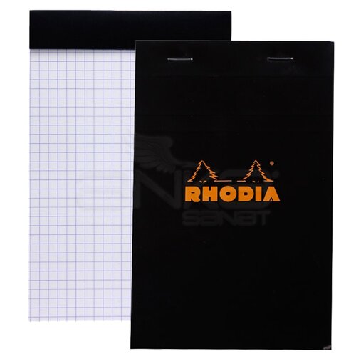 Rhodia Basic Kareli Bloknot Siyah Kapak 80g 80 Yaprak 110x170mm