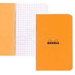 Rhodia - Rhodia Basic Turuncu Kapak Kareli Defter 80g 48 Yaprak 210x297mm