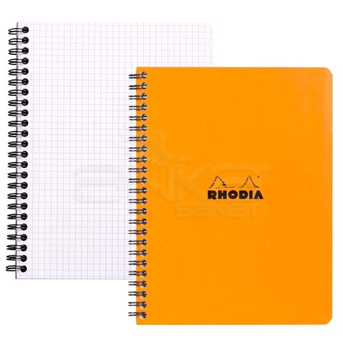 Rhodia Basic Turuncu Kapak Spiralli Defter Kareli 80g 80 Yaprak