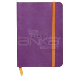 Rhodia - Rhodia Boutique Rodiarama Italyan Deri Yumuşak Kapak Noktalı Violet A6