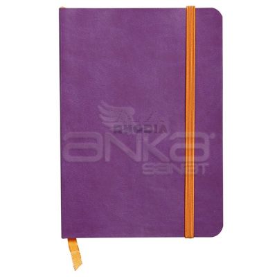 Rhodia Boutique Rodiarama Italyan Deri Yumuşak Kapak Noktalı Violet A6 - Violet