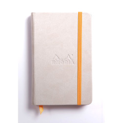 Rhodia - Rhodia Boutique Rodiarama Renkler Italyan Deri Çizgili Defter Beige A6 96 Yaprak