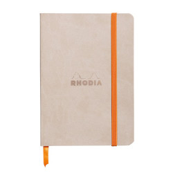 Rhodia - Rhodia Boutique Rodiarama Renkler Italyan Deri Yumuşak Kapak Çizgili Beige A6