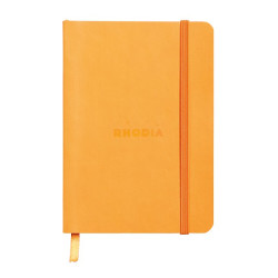 Rhodia - Rhodia Boutique Rodiarama Renkler Italyan Deri Yumuşak Kapak Çizgili Orange A6