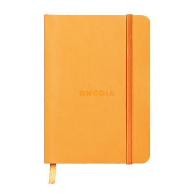 Rhodia Boutique Rodiarama Renkler Italyan Deri Yumuşak Kapak Çizgili Orange A6 - Orange