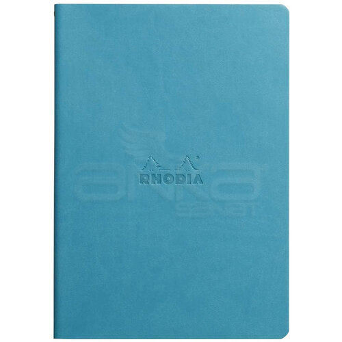 Rhodia İtalyan Deri Yumuşak Kapak Dot Defter A5 64 Yaprak 90g Turkuaz