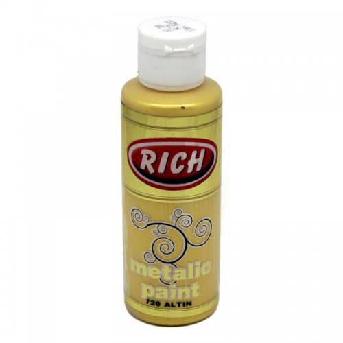 Rich Akrilik Metalik Boya 120ml 720 Altın