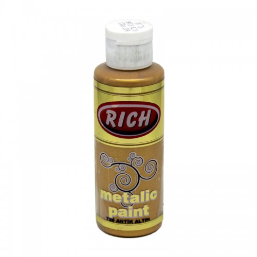 Rich Akrilik Metalik Boya 120ml 726 Antik Altın - 726 Antik Altın