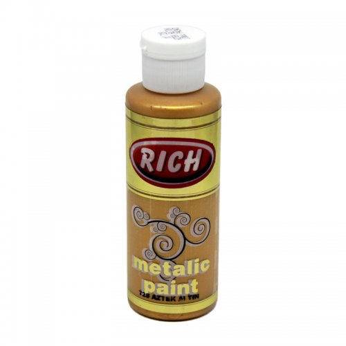 Rich Akrilik Metalik Boya 120ml 728 Aztek Altın - 728 Aztek Altın