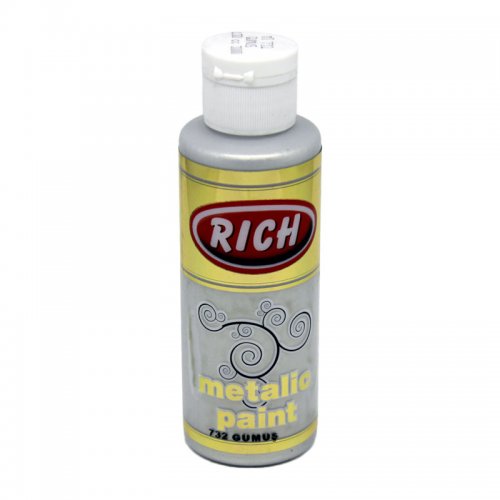 Rich Akrilik Metalik Boya 120ml 732 Gümüş