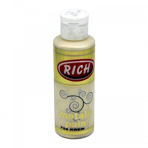 Rich Akrilik Metalik Boya 120ml 734 Krem - 734 Krem