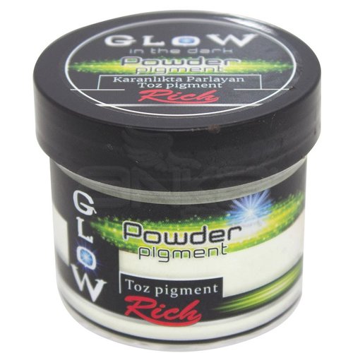 Rich Karanlıkta Parlayan Toz Pigment Glow In The Dark 60cc 11374 Natural Yeşil