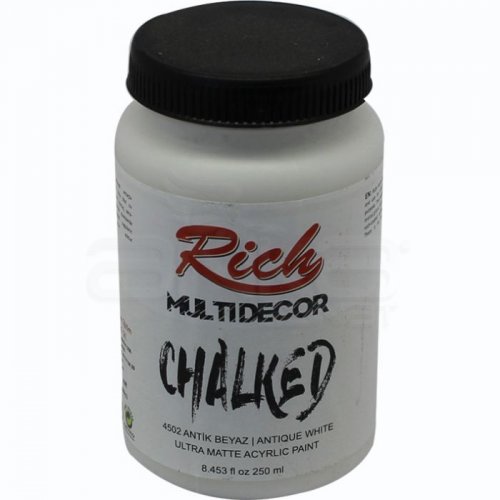 Rich Multi Decor Chalked Akrilik Boya 250ml 4502 Antik Beyaz - 4502 Antik Beyaz