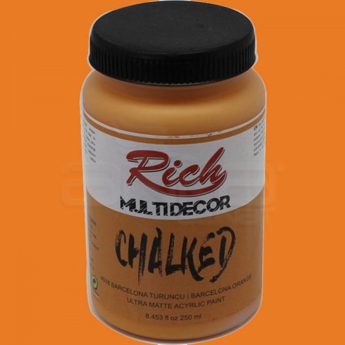 Rich Multi Decor Chalked Akrilik Boya 250ml 4518 Barcelona Turuncu