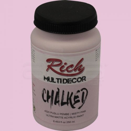 Rich Multi Decor Chalked Akrilik Boya 250ml 4520 Puslu Pembe