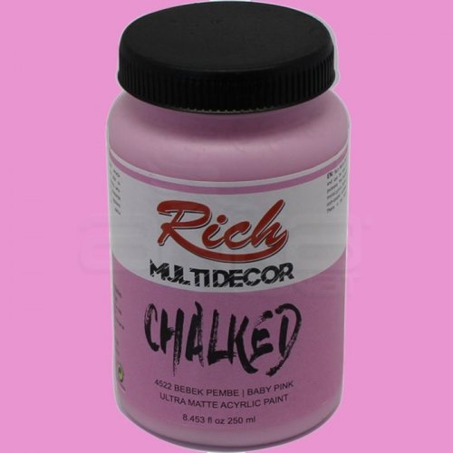 Rich Multi Decor Chalked Akrilik Boya 250ml 4522 Bebek Pembe