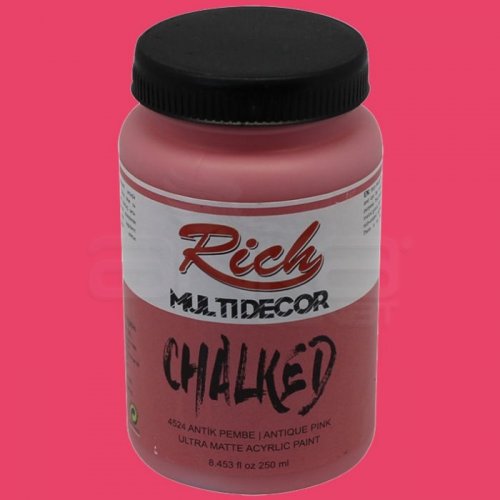 Rich Multi Decor Chalked Akrilik Boya 250ml 4524 Antik Pembe