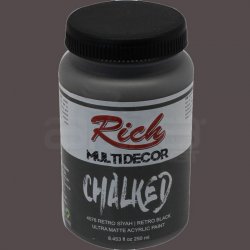 Rich - Rich Multi Decor Chalked Akrilik Boya 250ml 4578 Retro Siyah