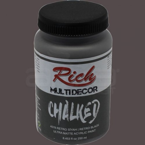 Rich Multi Decor Chalked Akrilik Boya 250ml 4578 Retro Siyah