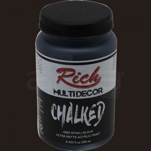 Rich Multi Decor Chalked Akrilik Boya 250ml 4580 Siyah