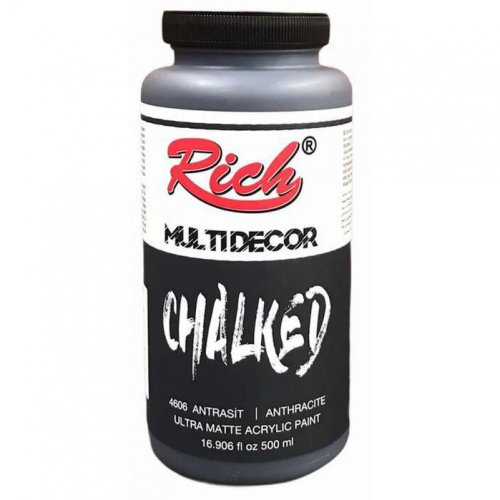 Rich Multi Decor Chalked Akrilik Boya 500ml 4606 Antrasit