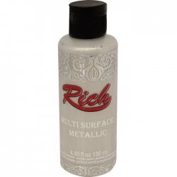 Rich - Rich Multi Surface Metalik Her Yüzey İçin Akrilik Boya 120ml 6502 Gümüş