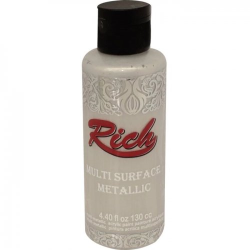 Rich Multi Surface Metalik Her Yüzey İçin Akrilik Boya 120ml 6502 Gümüş - 6502 Gümüş