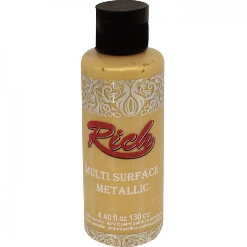 Rich Multi Surface Metalik Her Yüzey İçin Akrilik Boya 120ml 6504 Altın - 6504 Altın