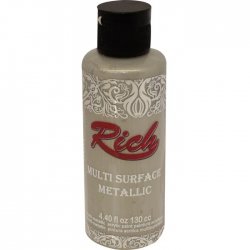 Rich - Rich Multi Surface Metalik Her Yüzey İçin Akrilik Boya 120ml 6508 Antik Gümüş