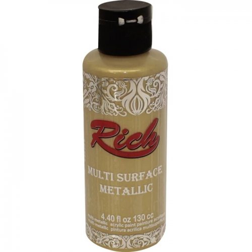 Rich Multi Surface Metalik Her Yüzey İçin Akrilik Boya 120ml 6510 Beyaz Altın - 6510 Beyaz Altın