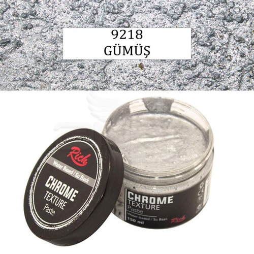 Rich Su Bazlı Chrome Texture Paste 150ml 9218 Gümüş - 9218 Gümüş