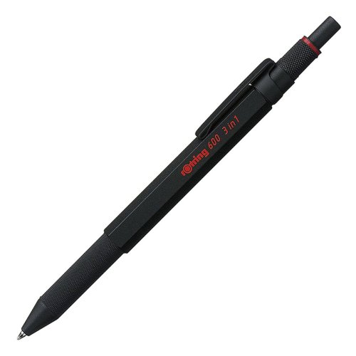 Rotring 600 MultiPen Üç Fonksiyonlu Versatil Kalem Siyah