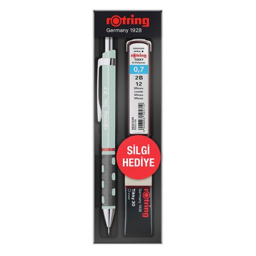 Rotring Tikky 0.7mm Min 3lü Opal Mavisi Okul Seti