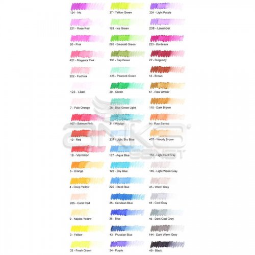 Sakura Koi Coloring Brush Pen Fırça Uçlu Kalem 48li Set