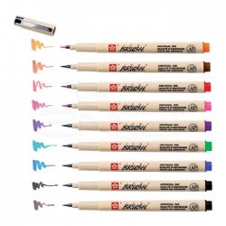 Sakura Pigma Brush Pen 9lu Set - Thumbnail