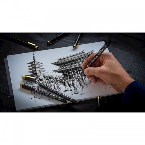 Sakura Pigma Micron Black Gold Edition Teknik Çizim Kalemi 6lı Set