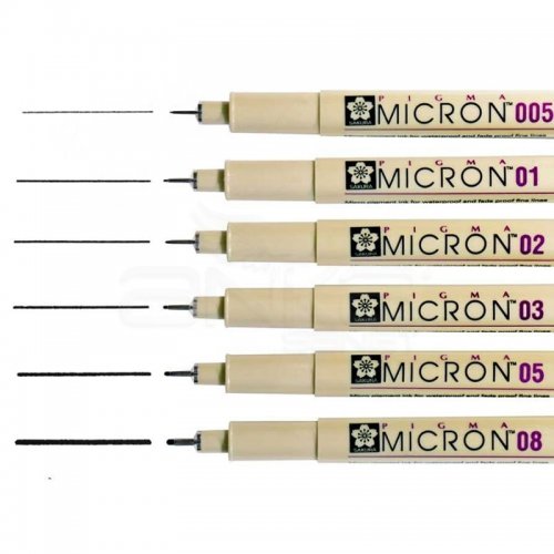 Sakura Pigma Micron Teknik Çizim Kalemi 6lı Set