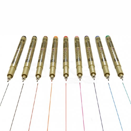 Sakura Pigma Micron Teknik Çizim Kalemi Renkli 0.5mm 9lu Set