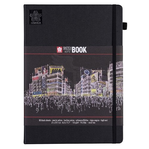 Sakura Sketch Book Siyah Kağıt 140g 80 Yaprak